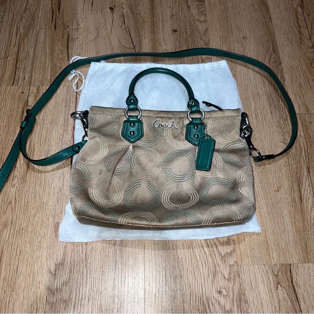 Coach Ashley Dotted Op Art Mini Tote